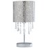 Argos Home Beaded Stick Table Lamp - Suede and Silver Foil
