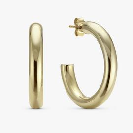 Revere 9ct Bonded Gold Sterling Silver Creole Earrings