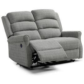 Kyoto Betsy Fabric Power Recliner 2 Seater Sofa - Grey