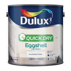 Dulux Quick Dry Eggshell Paint Pure Brilliant White - 2.5L