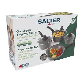Salter 4 Piece Aluminium Pan Set - Grey