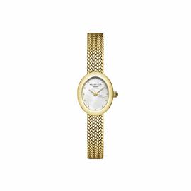 Rosefield Ladies Mini Oval Gold Mesh Strap Bracelet Watch