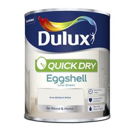 Dulux Quick Dry Eggshell Paint Pure Brilliant White - 750ML