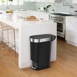 Simplehuman 40 Litre Plastic Pedal Bin - Black