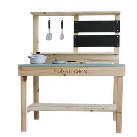 Chad Valley Wooden Play House with Mud Kitchen