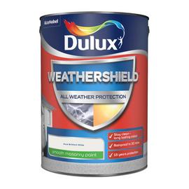 Dulux Weathershield Smooth Masonry Paint White - 5L