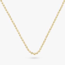 Revere 9ct Gold Plated Silver Diamond Cut Beaded Necklace