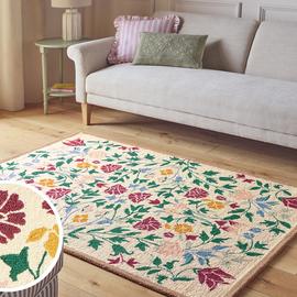 Argos Home Country Floral Cream Wool Cut Pile Rug -160x230cm