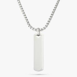 Revere Stainless Steel Slim Rectangular Dog Tag Pendant