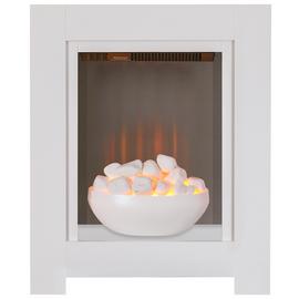 Adam Monet Electric Freestanding Fire Suite - White
