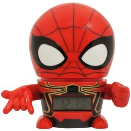 BulbBotz Marvel 2021692 Avengers: Infinity War Iron Spider Kids Night Light Alarm Clock with Characterised Sound | Red/Black | plastic | 5.5 inches tall | LCD display | boy girl | official Best Price and Cheapest