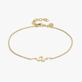 Revere 9ct Gold Plated Sterling Silver Snake Bracelet