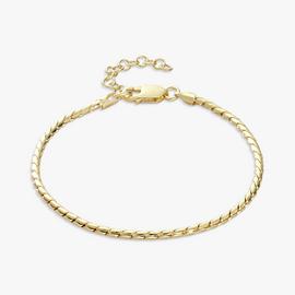 Revere 9ct Gold Plated Sterling Silver Round Curb Bracelet