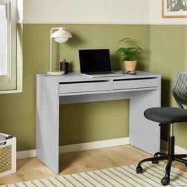 Argos Home Pepper 2 Drawer Office Desk - Grey