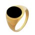 Revere Mens 9ct Gold Plated Agate Oval Signet Ring