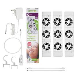 SpeedComfort Cast Iron Radiator Fan Trio Set - White