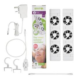SpeedComfort Cast Iron Radiator Fan Duo Set - White