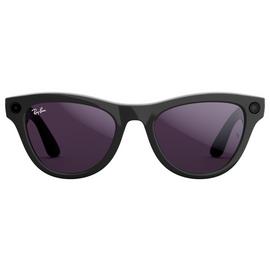 Ray-Ban Meta Skyler, Shiny Black, Transition Amethyst Purple
