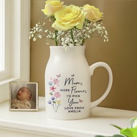 Personalised Message Small Ceramic Jug Vase