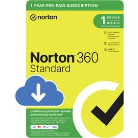 Norton 360 Standard 1 Device, 1 Year with 10GB Backup