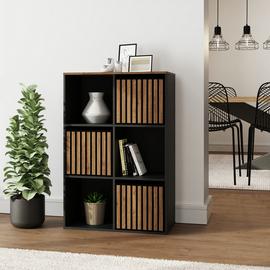 GFW Kube 6 Cube Storage Unit - Black & Walnut