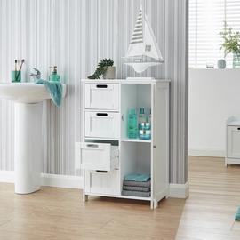 GFW Colonial 1 Door 4 Drawer Multi Unit - White