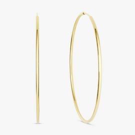 Revere 9ct Gold Plated Silver Sleeper Hoop Earrings