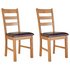 Argos Home Farmhouse Pair of Solid Oak Dining Chairs