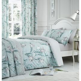 Dreams & Drapes - Tulip - Easy Care Duvet Cover Set - Double, Duck Egg Best Price and Cheapest