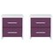 Argos Home Broadway 2 Bedside Tables - Plum Gloss and White