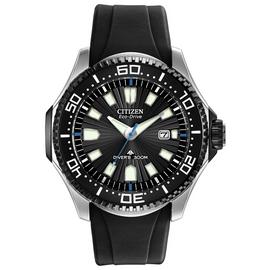 Citizen Eco-Drive Men's Dive Black Silicone Strap Watch