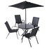 Argos Home Sicily 4 Seater Metal Patio Set - Black