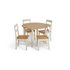 Argos Home Chicago Solid Wood Round Table & 4 Two Tone Chair