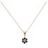 Revere 9ct Gold Diamond Flower Pendant 18 Inch Necklace