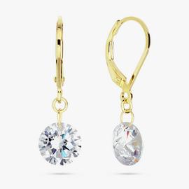 Revere 9ct Gold Plated Silver Cubic Zirconia Drop Earrings