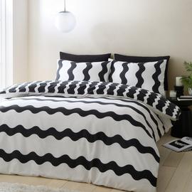 Sassy B Waves Black & White Bedding Set