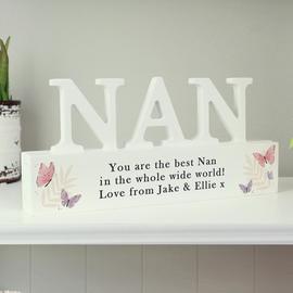 Personalised Message Butterfly Wooden NAN Ornaments