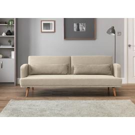 Argos Home Andy Fabric 3 Seater Clic Clac Sofa Bed - Natural
