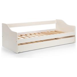 Julian Bowen Elba Trundle Day Bed & 2 Mattresses - White