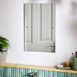 Argos Home White Drilled Bathroom Wall Mirror - 45x30cm