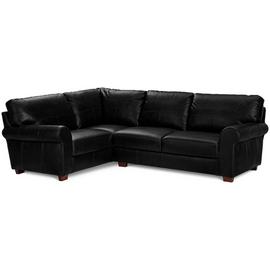Argos Home Salisbury Leather Left Hand Corner Sofa - Black