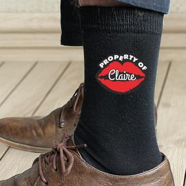 Personalised Message Property Of Men Socks