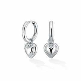 Rosefield Silver Plated Heart Pendent Earring