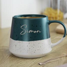Personalised Message Name Only Ceramic Mug - Blue