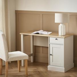 Argos Home Winchester 1 Drawer Office Desk - Cream