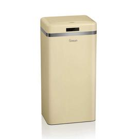 Swan 45L Retro Square Sensor Bin - Cream