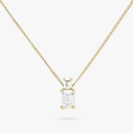 Revere 9ct Gold Plated Silver Two Stone Pendant Necklace