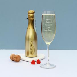 Personalised Message Flute Bottega Prosecco - Gold