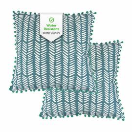 Streetwize Garden Teal Fern Garden Chair Cushion - Pack of 2
