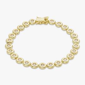 Revere 9ct Gold Plated Cubic Zirconia Tennis Bracelet